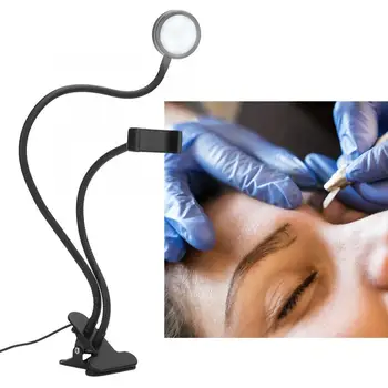 

Manicure Vacuum Cleaner Clip-on Folding LED Light High Brightness Tattoo Adjustable Nail Art for Nail Art