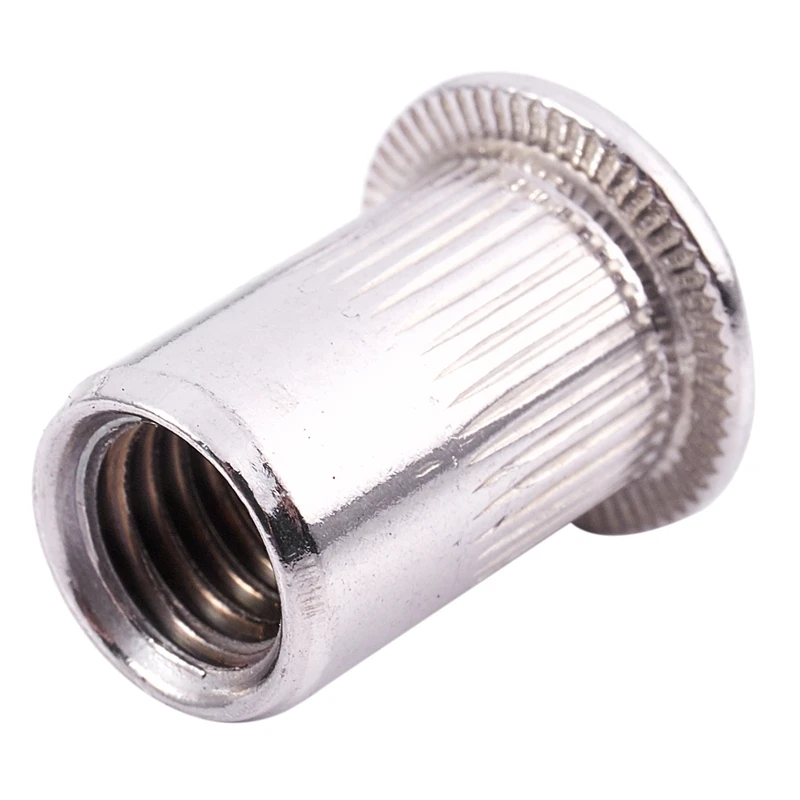 20 Pcs 304 Stainless Steel Rivet Nut Insert M8x18mm Silver