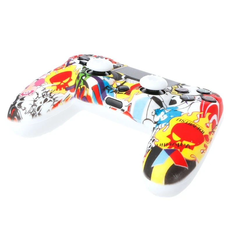 

Gamepad Protection Soft Camouflage Guards Grip Cover + 2 Caps For PS4 Controller