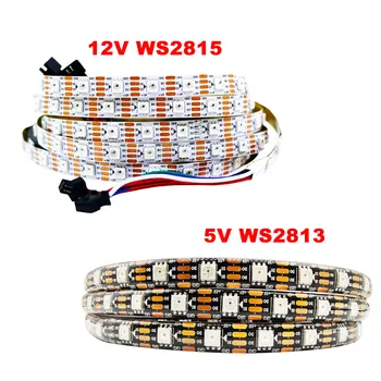 

DC5/12V WS2815 WS2813 WS2812 Updated Individually Addressable Smart RGB Led Strip 5050SMD Dual-Signal Pixels IP65 Waterproof