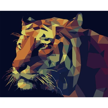

Square tiger.Hand Made Paint High Quality Canvas Beautiful Painting By Numbers Surprise Gift Great Accomplishment
