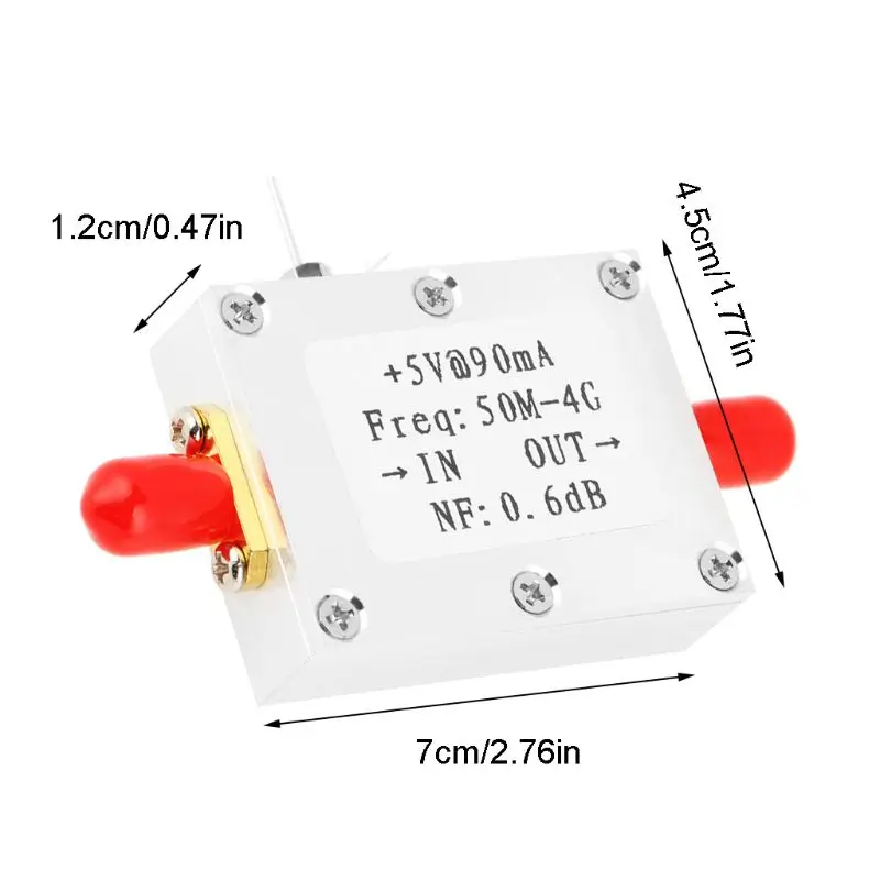 

1pcs RF Amplifier Low Noise Amplifier Ham Radio Module LNA 50M-4GHz NF=0.6dB