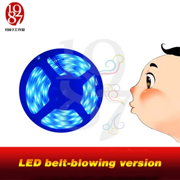 

Takagism game Real Room escape prop jxkj 1987 LED belt blowing version blow the sensor to turn on the whole light to unlock