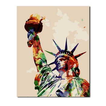 

40x50cm Oil Painting By Numbers Goddess of Liberty Nature Pictures On Canvas Room Decoration Frameless DIY Digital Paint Home