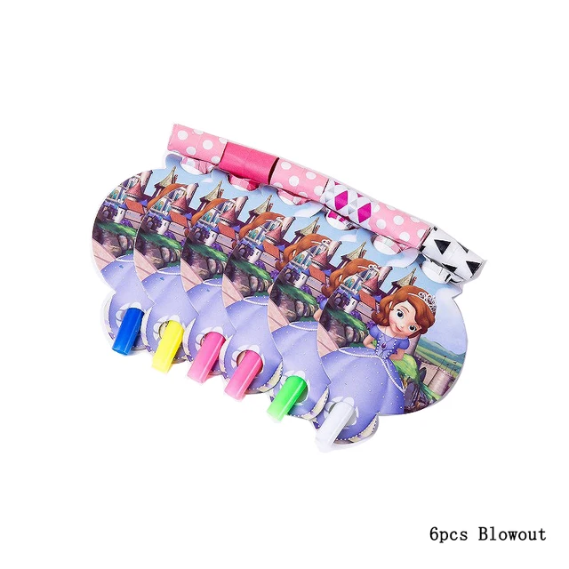 New Disney Sofia Princess Theme Party Disposable Tableware For Decorations Birthday Party Baby Shower Napkin Plate Cup Supplies 6pcs Blowout