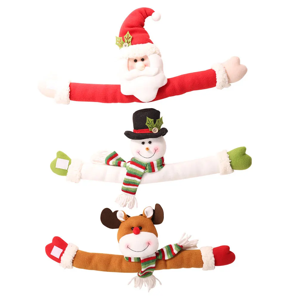 Снеговик занавес Пряжка рождественские украшения для дома Прекрасный Санта-Клаус новогодние вечерние украшения мультфильм рождественские украшения