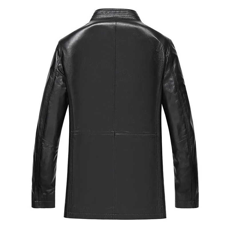 

2020 Men's Leather Spring Autumn Jacket Men Genuine Sheepskin Coat Streetwear Motorcycle Long Jackets JLK18SBO3509 MY1869