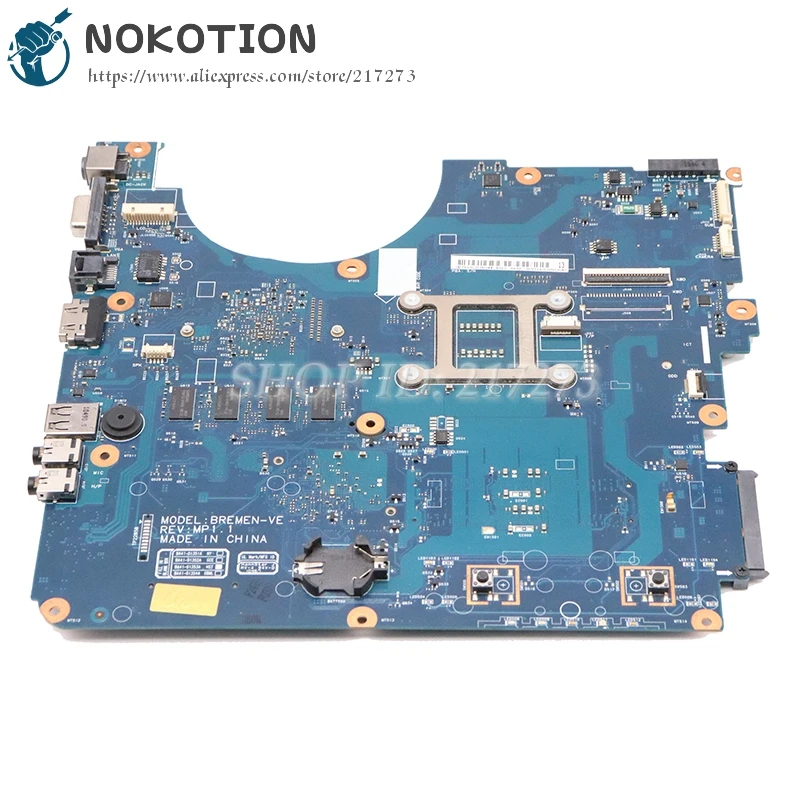 NOKOTION BREMEN-VE для samsung NP-R780 R780 Материнская плата ноутбука BA41-01351A BA41-01352A BA92-06977A 17 дюймов HD5000 DDR3 процессор