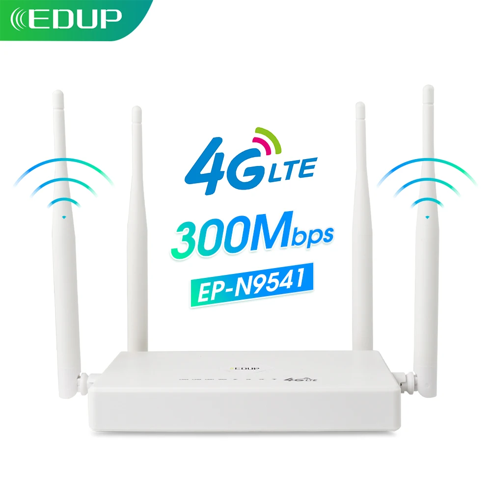EDUP 4 г CPE маршрутизатор Wi-Fi Поддержка сим-карты * 5dBi антенны 2 ГГц 300 Мбит/с LTE