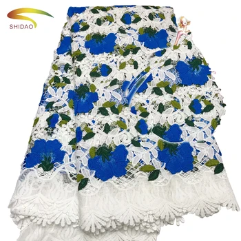 

New design nigerian african lace fabric embroidery lace fabric sequins fabrics