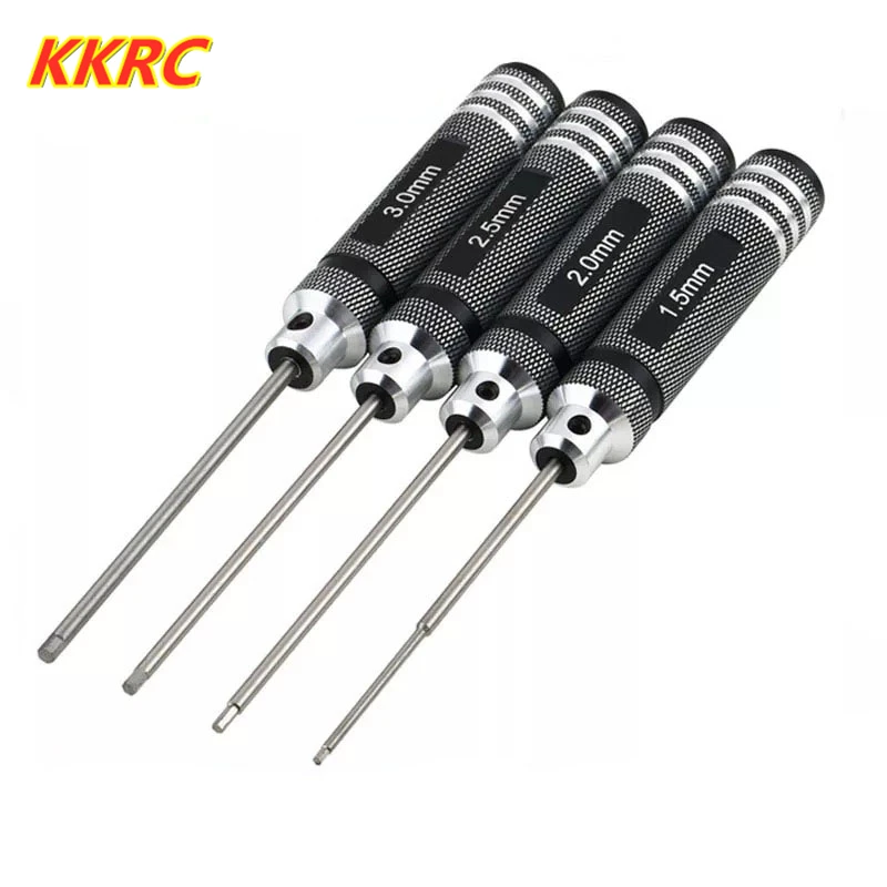 4pcs Rc Car Screwdr 1.5mm/2.0mm/2.5mm/3.0mm Handle Hex Screwdrivers Key