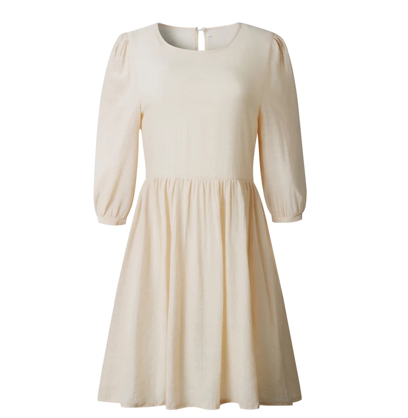 Lossky/женское платье, три четверти, мини драпированное платье-джемпер, осень-весна, повседневное, розовое, элегантное, женская, простая одежда, Vestido