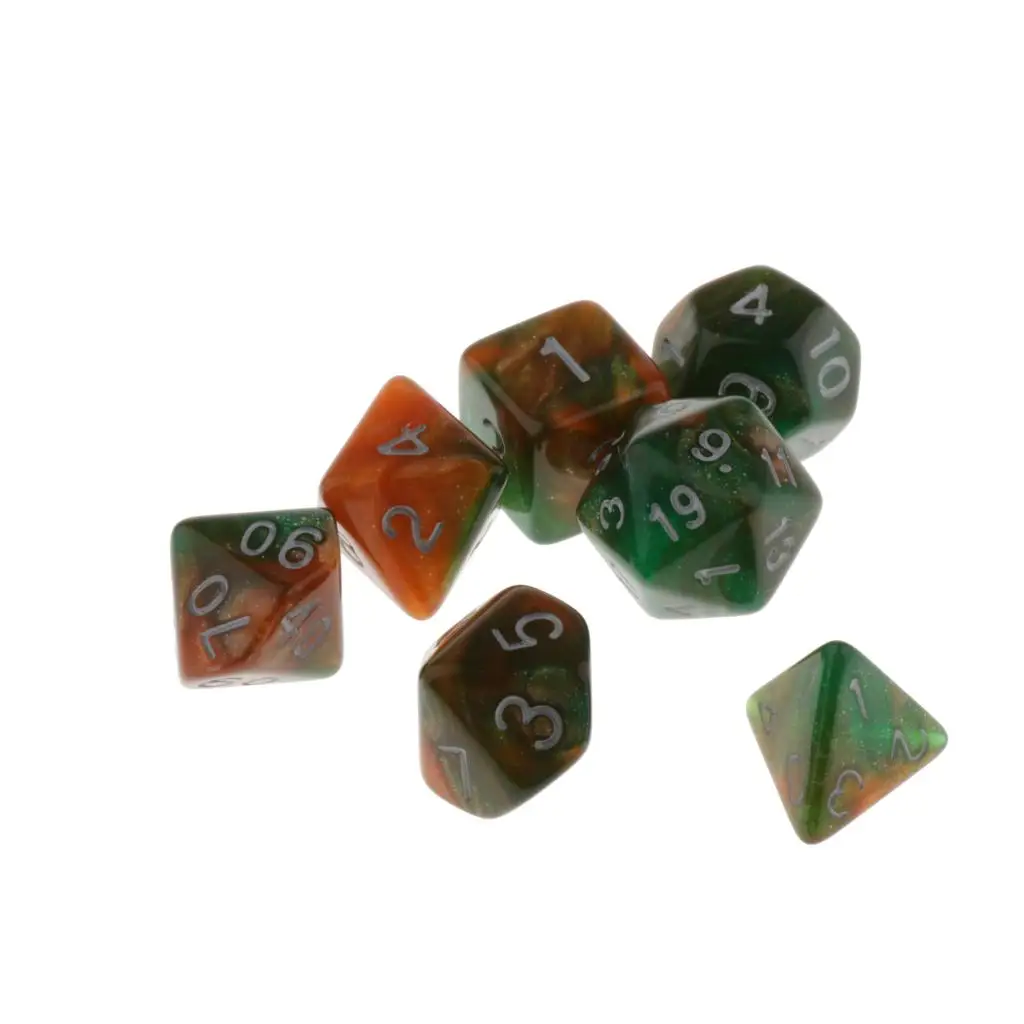  7 Die Polyhedral Dice Dungeons & Dragon D4-D20 D12 Dices Board Game Accessories DND Role Playing Game Dice Set