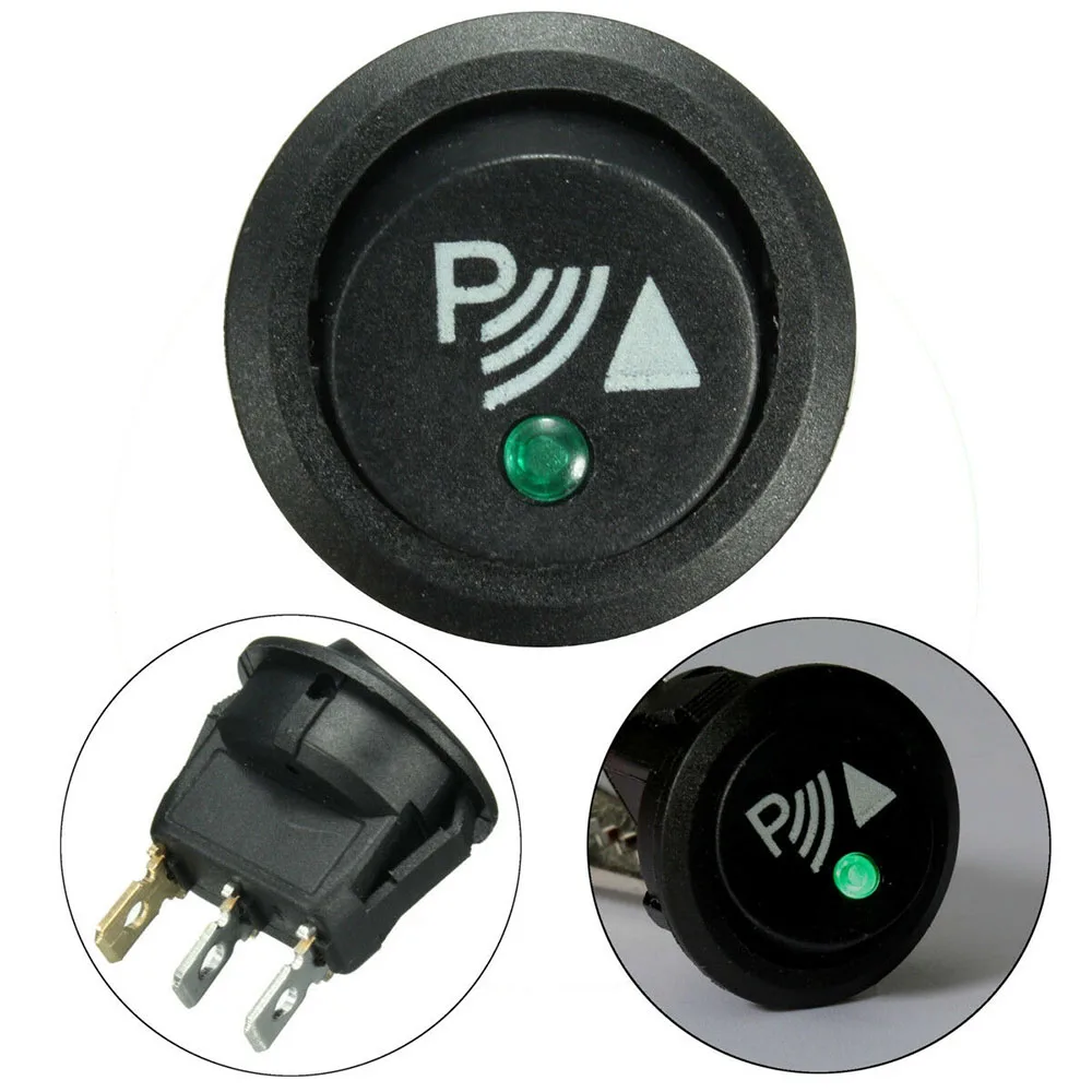 

1 Pcs Rocker ON/OFF Switch For Parking Reversing Reverse Sensor Illuminated Round 12V 20A 30mm*20mm*20mm