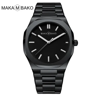 black sliver Роскошные Серебристые черные часы, мужские кварцевые часы из нержавеющей стали, мужские часы в минималистическом стиле, часы от ведущего бренда, водонепроницаемые Модные наручные часы - Цвет: black sliver