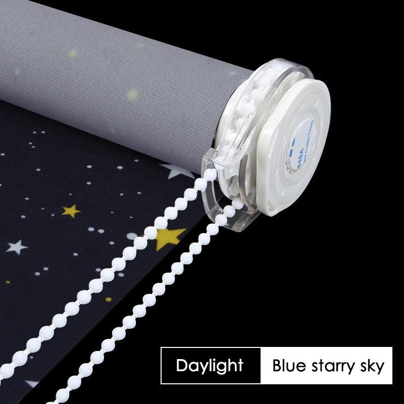 Daylight Star 38 мм Труба без сверла рулонные шторы с серебряным покрытием задняя сторона затемненные рулонные шторы для кухни ванной комнаты Индивидуальный размер - Цвет: Daylight Star