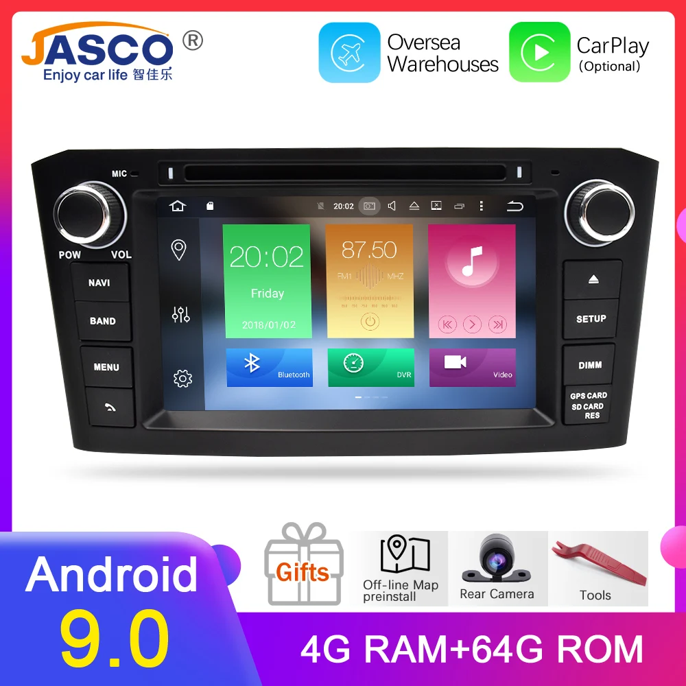 Android 9,0 4G ram Автомобильный DVD стерео мультимедиа головное устройство для Toyota Avensis/T25 2003-2008 Авто радио gps навигация Видео Аудио