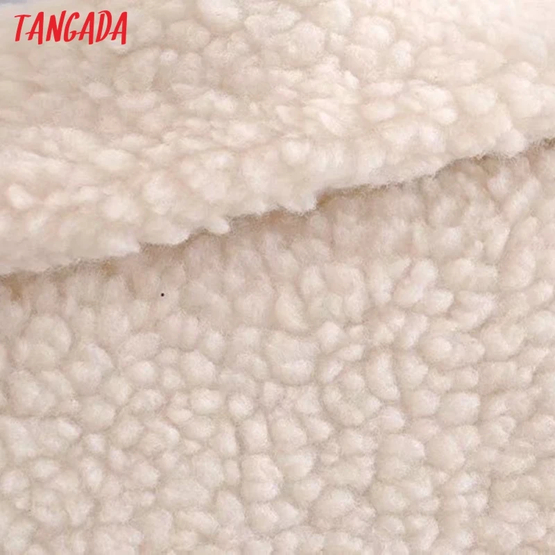 awesome Tangada Elegant women oversized teddy coat warm thick zipper 2019 winter warm plush coat Female ove