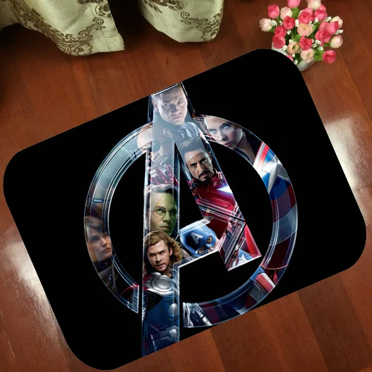 

Floor Mats Anti Slip Mat Cartoon animation The Avengers hulk iron man Printed Pattern Carpet Rug for Bathroom Door Living Rooms