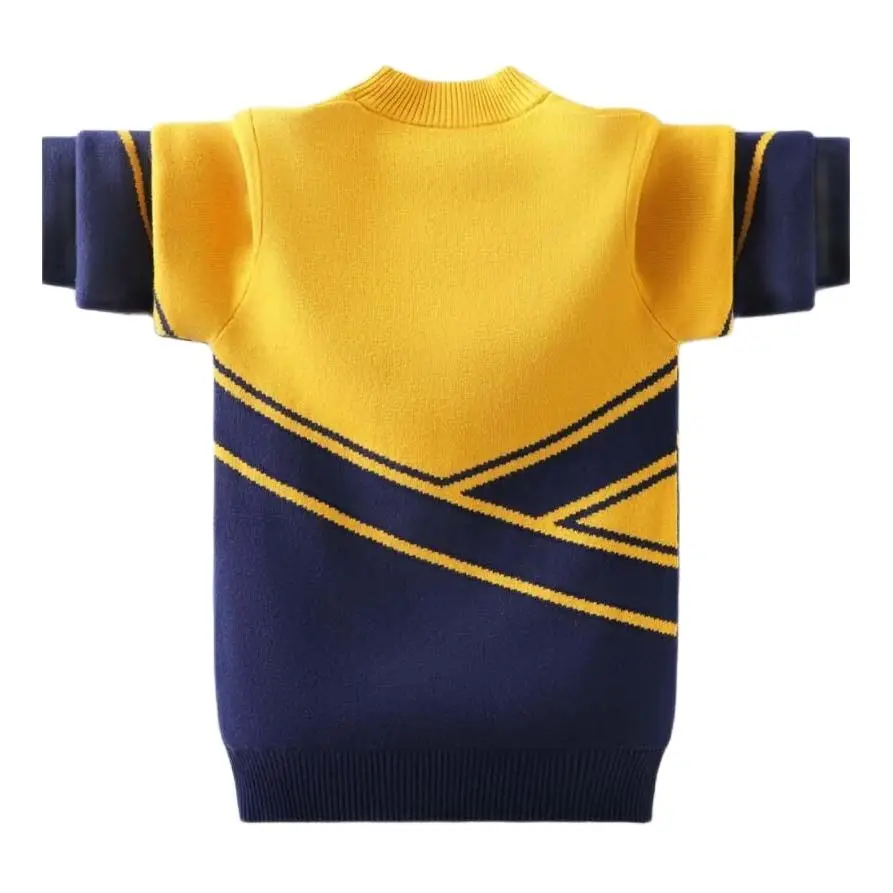 Spring Boys Sweaters 3-17T Kids Warm Jacket Baby Boys Pullovers Long Sleeve Knitted O-neck Quality Teeange Bottoming Shirt