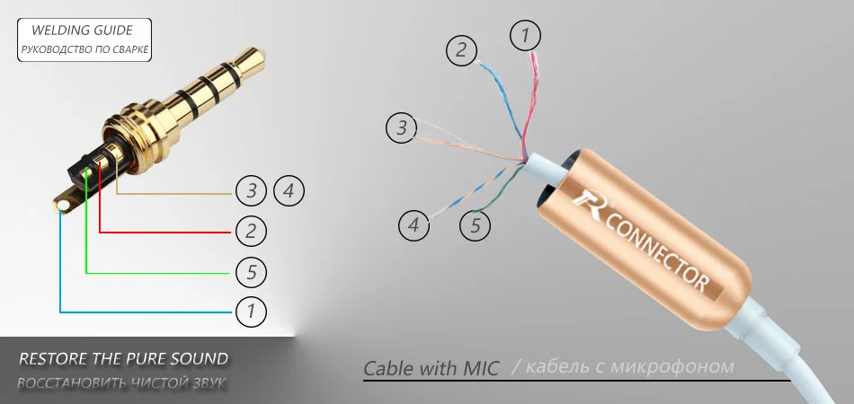 Miniconector de 3,5mm con 4 polos, conector de cable estéreo con carcasa aluminio, 3,5, 10 unids/lote|wire 4 pin|4 pin male4 pin connectors - AliExpress