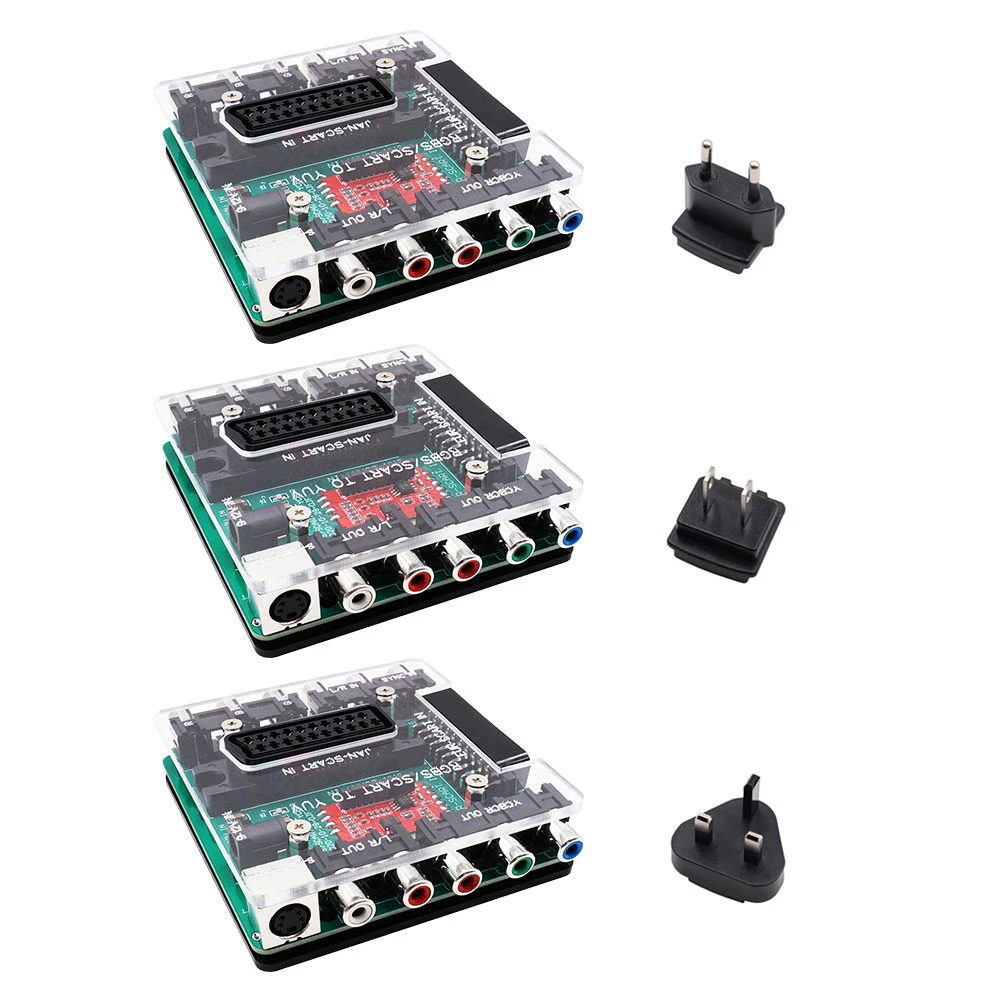 S Video Converter Power Adapter Box Scart Rgbs To Yuv Ycbcr For Dc Dreamcast Mega Sfc Ps2 Retro Games Aliexpress Consumer Electronics
