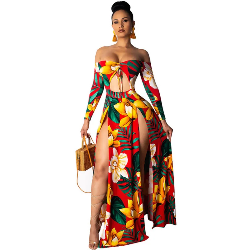 Dresses Woman Party Night Long Sleeve Hot Women Ladies Maxi Summer Long Evening Party Dress Beach Dress Sundress Women Clothes