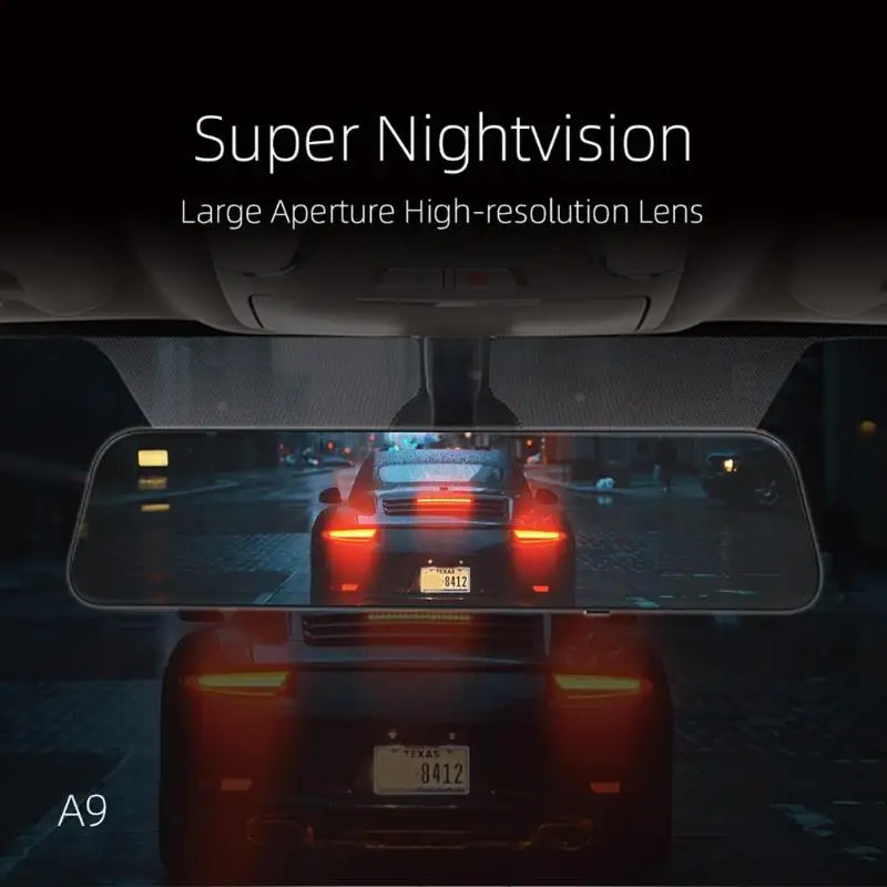 Anytek A9 Dash Cam DVR 1440p Dashcam 11,66 дюймов ips Автомобильная камера рекордер зеркало заднего вида двойной объектив ADAS ночное видение видео