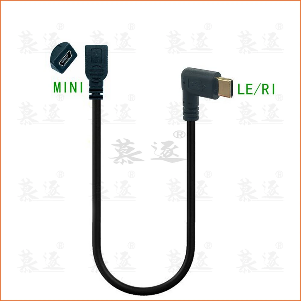 Правый/левый/вверх/вниз угол USB C кабель для зарядки Duttek 3 1 Type папа к Mini & micro (Mini B)