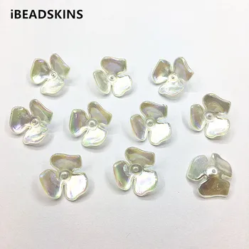 

New arrival! 23mm 100pcs Aurora/AB effect Petal beads for Earrings parts,Hand Made Headdress Necklace DIY/Findings Jewelry