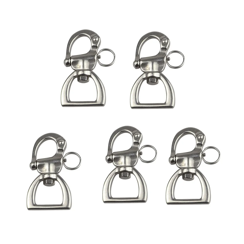 1/2/5PCS Stainless Steel Mooring Quick Release Spring Swivel Snap