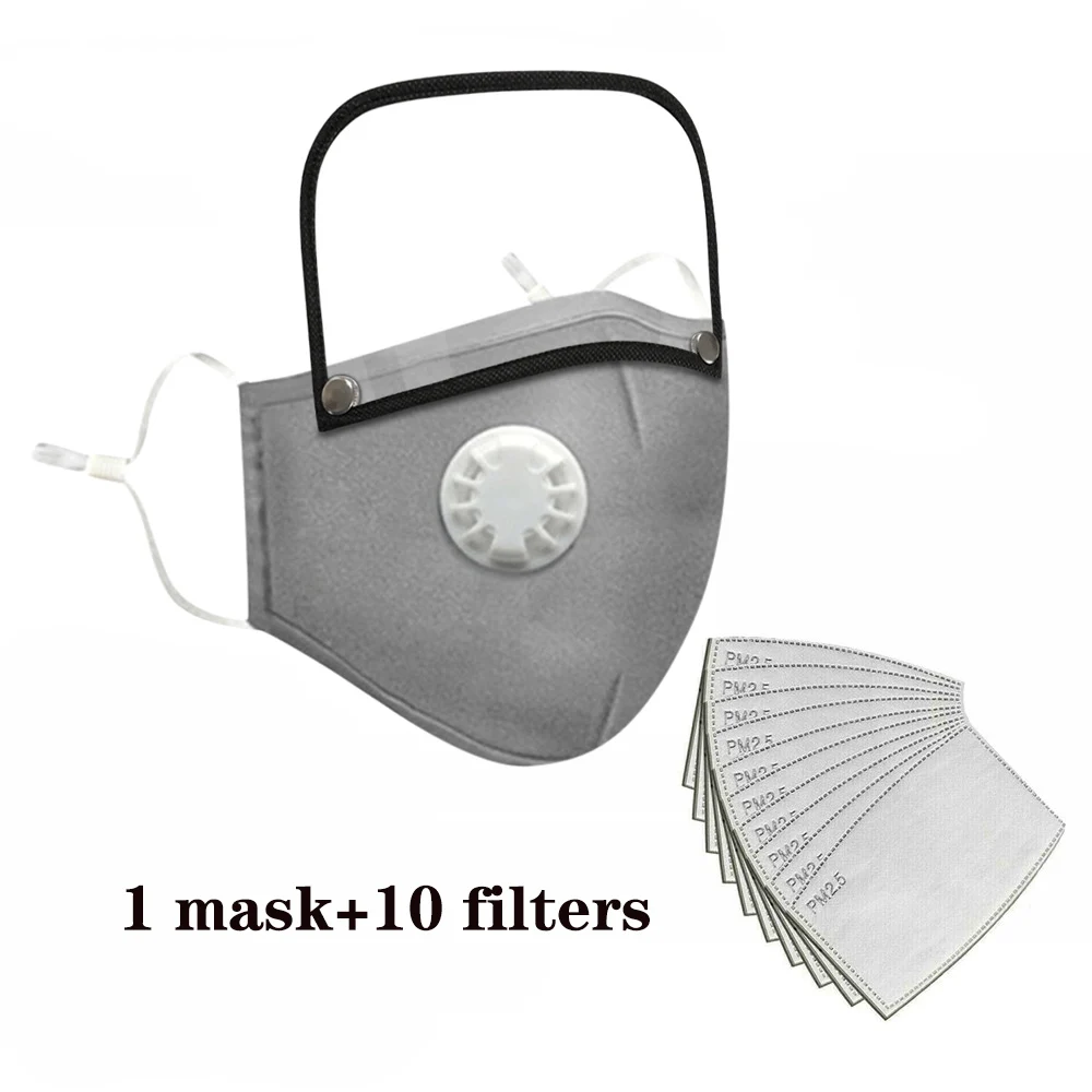 Reusable Washable Cotton Face Mask with Filters and Integrated Goggles