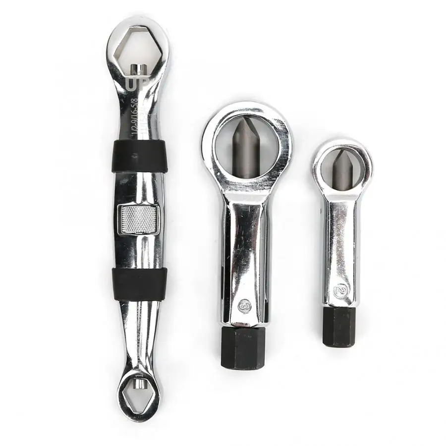 

3Pcs 4-22mm Broken Damaged Nut Removing Splitting Tool Remover Splitter Steel