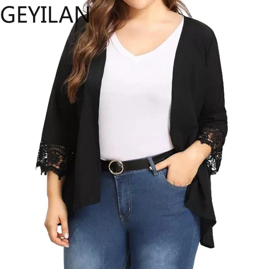 

KANCOOLD 2018 Fashion Women's Casual Summer Spring Coats Open Front Loose Lightweight Kimono Cardigan Plus Size XL-5XL 18JULY27