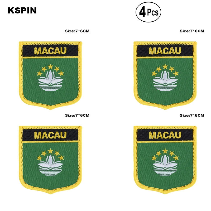 Maucu Shiled Shape Patches National Iron on for Cothing DIY Decoration | Дом и сад