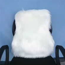 Поддержка Поясничного сиденья зимняя длинная плюшевая Белая теплая подушка из пены для женщин и девочек для боли в спине снимает усталость