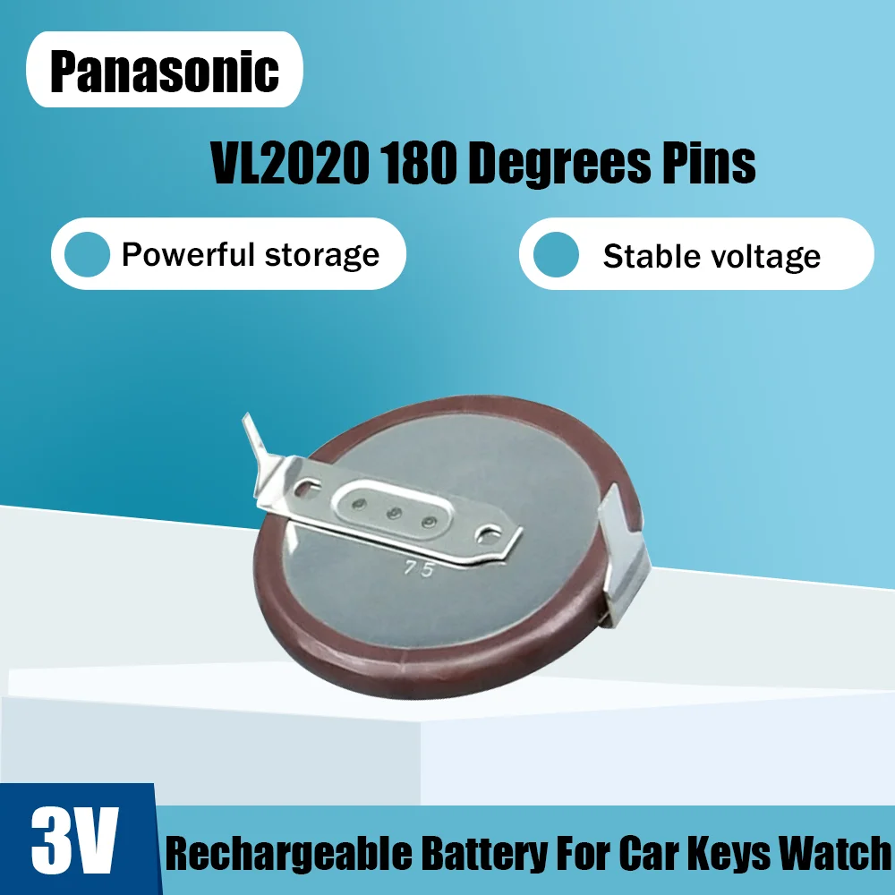 Panasonic 3V VL2020 2020 180 Degrees Rechargeable Lithium Battery For ...
