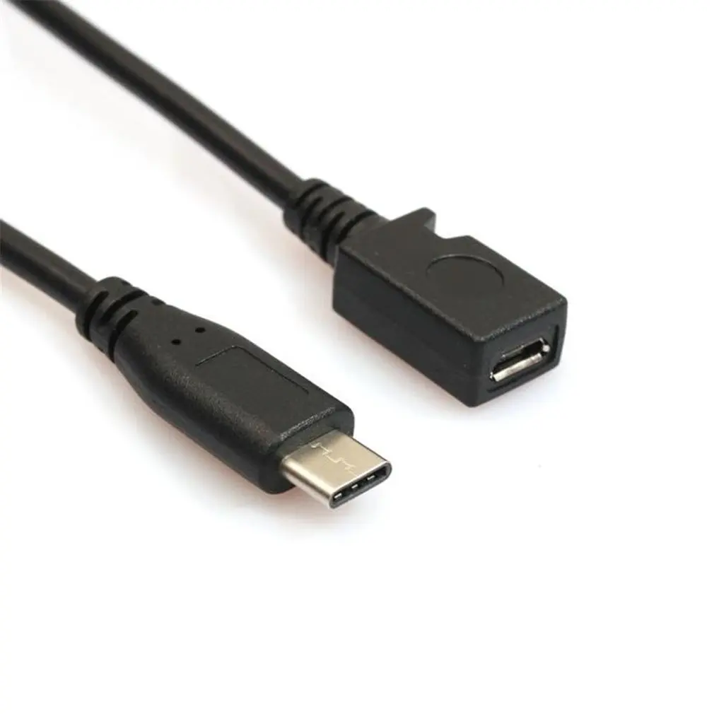 0,3 м USB 3,1 type C штекер для Micro USB Женский Кабель для передачи данных адаптер конвертер usb type C Кабель-адаптер