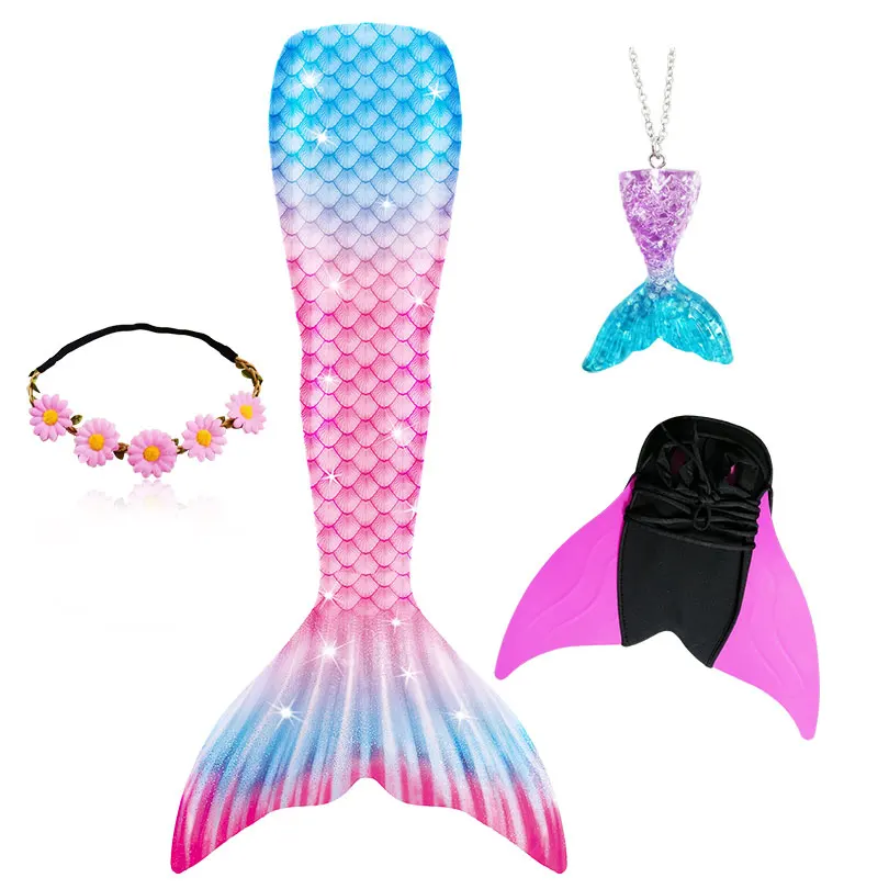 sexy costumes for women The Little Mermaid Tails Can Add Monofin Swimwear for Kids Adults Halloween Cosplay swimmable Bathing Suit Mermaid Costumes ninja costume women Cosplay Costumes