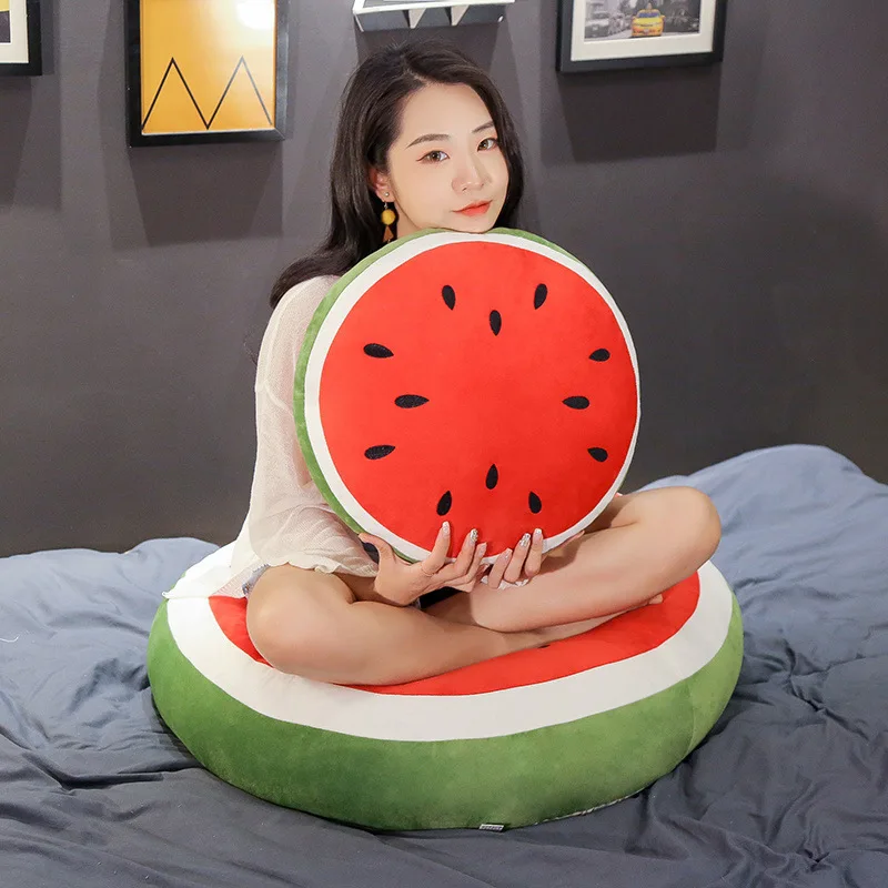 

Model Watermelon Pillow Back Cushion Circle Semicircle Watermelon Triangular Watermelon Flesh Photographic Prop Bay Window Pillo