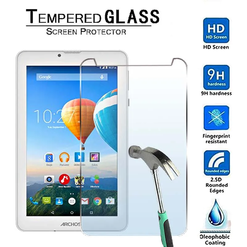 

For ARCHOS 70c Xenon-9H Premium Tablet Tempered Glass Screen Protector Film Protector Guard Cover