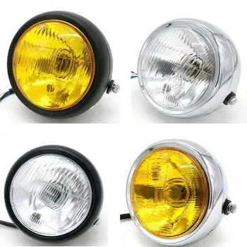 

6.5"Universal Motorcycle Refit Headlight with Brackets Motorbike Vintage Head Lamp Scooter Round Spotlight Motor Front Lights