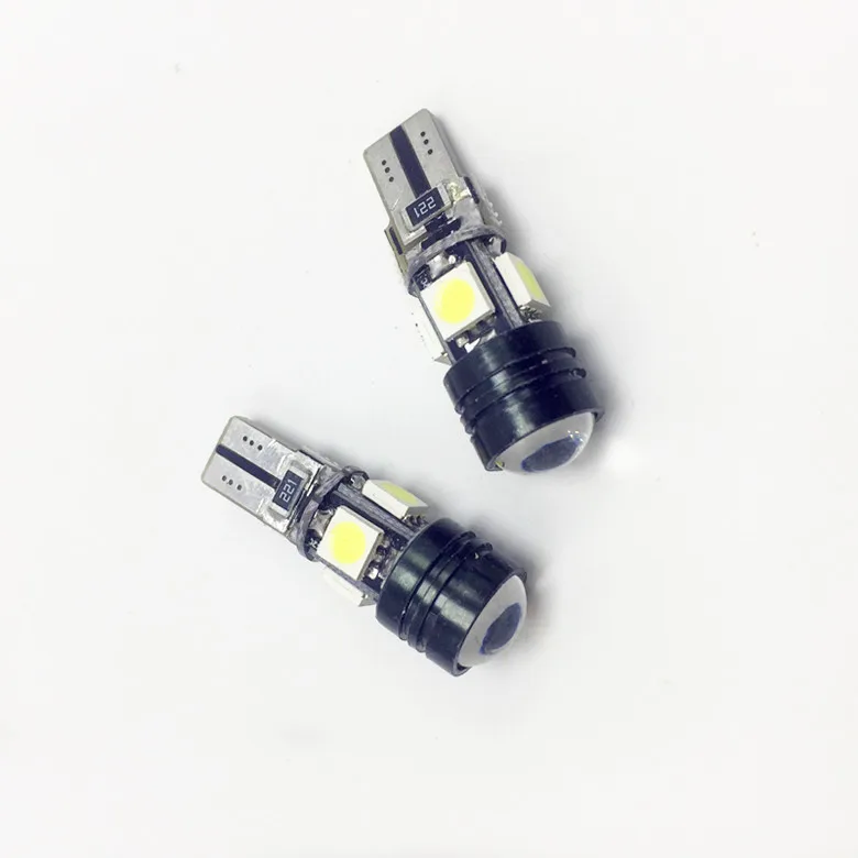 

Automobile LED Lamp T10 5050 4LED Light 1.5 W Black Front Width Lamp 4 + 1 Decoding Anti-Alarm