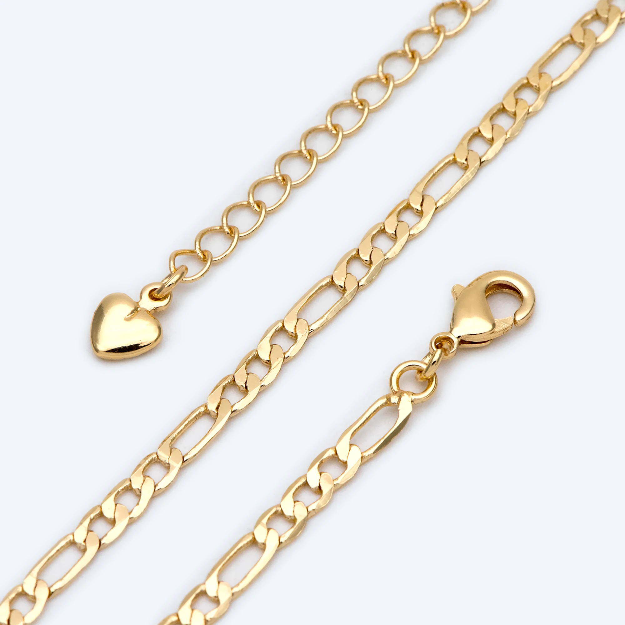 Figaro Chain Necklaces 3mm Wide 