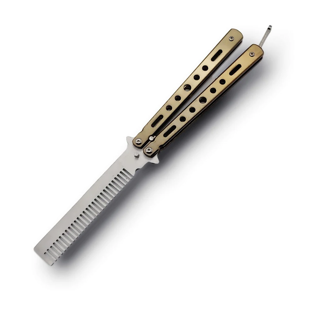 Balisong-peine De Metal Plegable Para Entrenamiento, Cuchillo De Mariposa,  Entrenador De Seguridad, Accesorios De Viaje Al Aire Libre, Herramientas De  Peluquería - Herramientas De Exterior - AliExpress