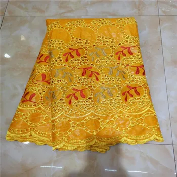 

royal blue 2020 yellow African bazin riche fabric with beads Latest fashion embroidery bazin lace fabric with net lace 5 yards