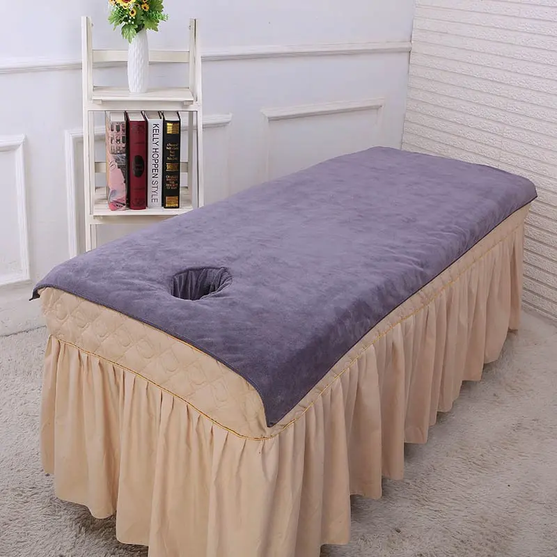 

Beauty Salon Towel Bath Towel 80x190 Massage Sheet Openings Bed with Hole Large Towel than Cotton Water-Absorbing Soft