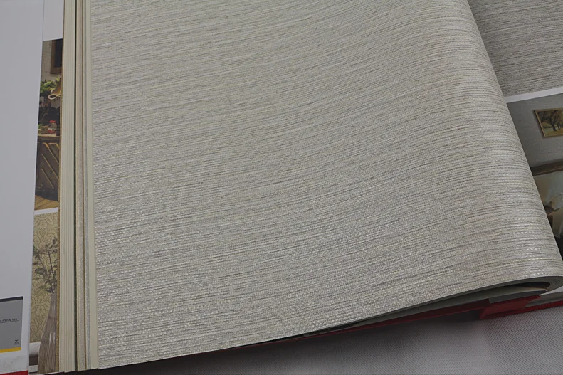 Китайский современный стиль льняная настенная бумага рулон классические обои дизайн твердая цветная трубочка настенная бумага для стен ПВХ виниловая бумага