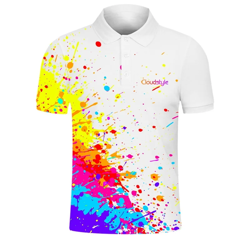 polo blanco estampado