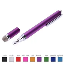Stylet de dessin 2 en 1 pour tablette PC et smart phone, tête en microfibre, crayon tactile pour dessiner sur écran, avec ventouse, et tête conductrice